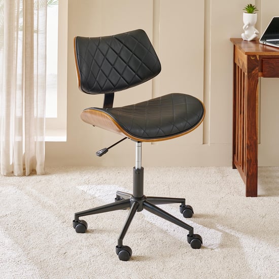 Charles Faux Leather Office Chair - Black