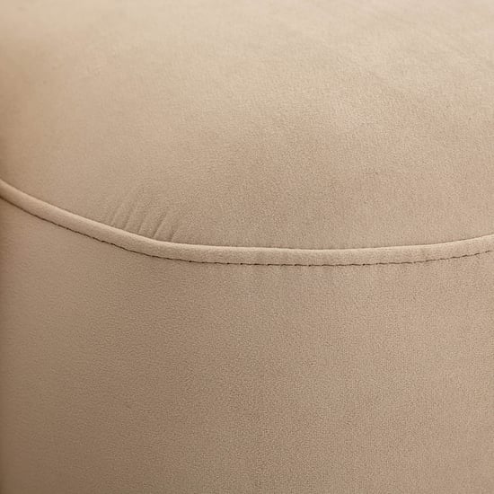 Homeshores Fabric 1-Seater Swivel Sofa with Cushion- Beige