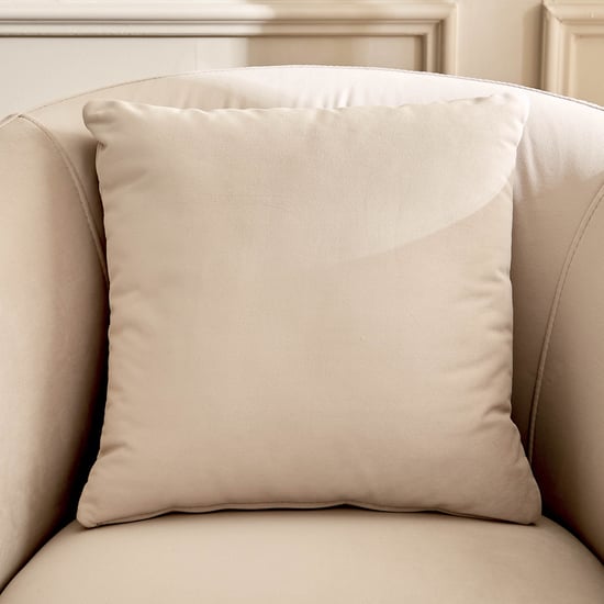 Homeshores Fabric 1-Seater Swivel Sofa with Cushion- Beige