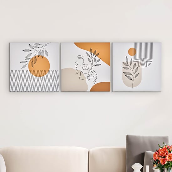 Breeza Vogue Set of 3 Canvas Picture Frames - 40x40cm