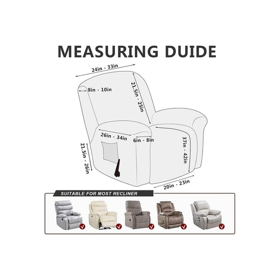 CORTINA Printed 1-Seater Recliner Cover