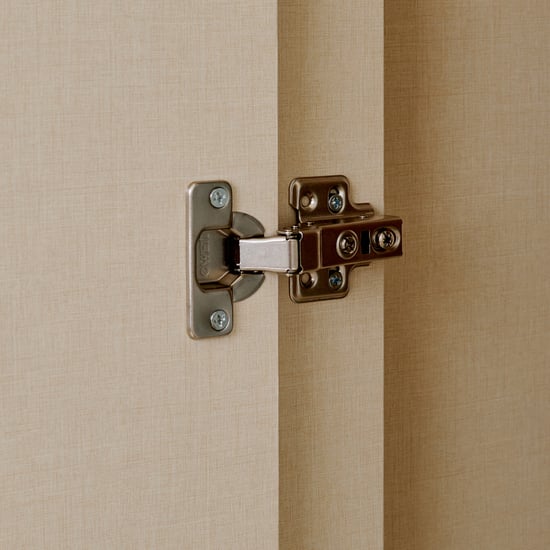 Modern Radiance 3-Door Wardrobe with Mirror and Drawers - Cream