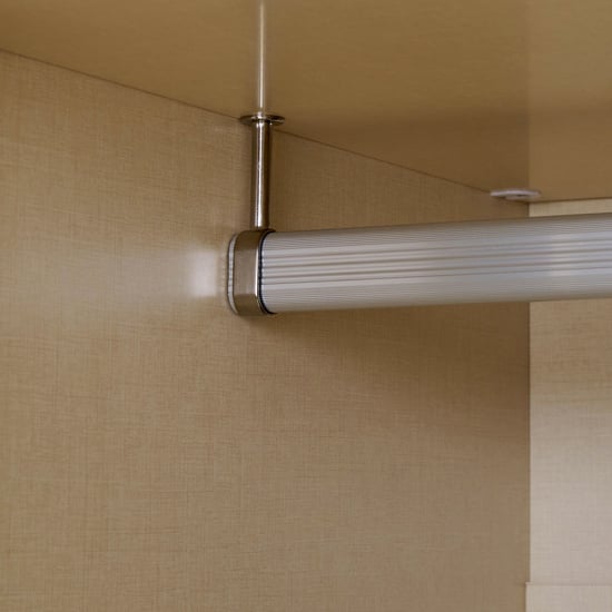 Modern Radiance 3-Door Wardrobe with Mirror and Drawers - Cream