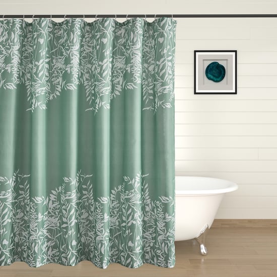 Richmond Coral Printed Shower Curtain with Hooks - 210x180cm