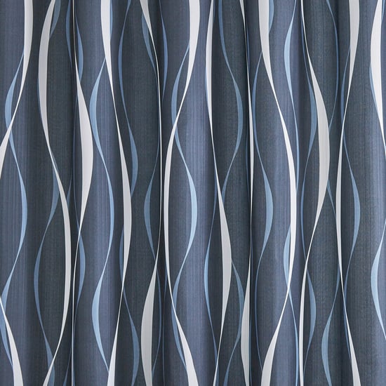 Richmond Coral Printed Shower Curtain with Hooks - 210x180cm