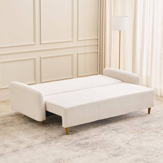 Georgia Fabric 3-Seater Sofa Bed - Beige