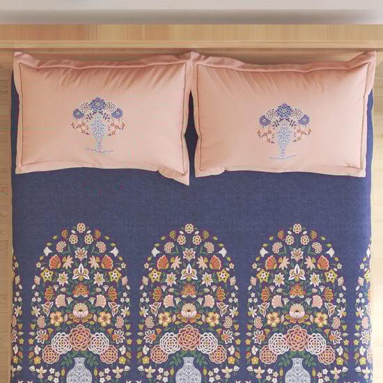 Amaya Meroli Cotton 144TC Printed 3Pcs King Fitted Bedsheet Set