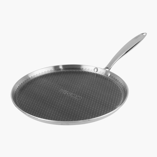 VINOD Platinum Triply Stainless Steel SAS Pro Dosa Tawa - 28 cm