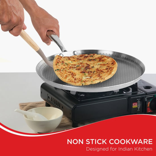 VINOD Platinum Triply Stainless Steel SAS Pro Dosa Tawa - 28 cm