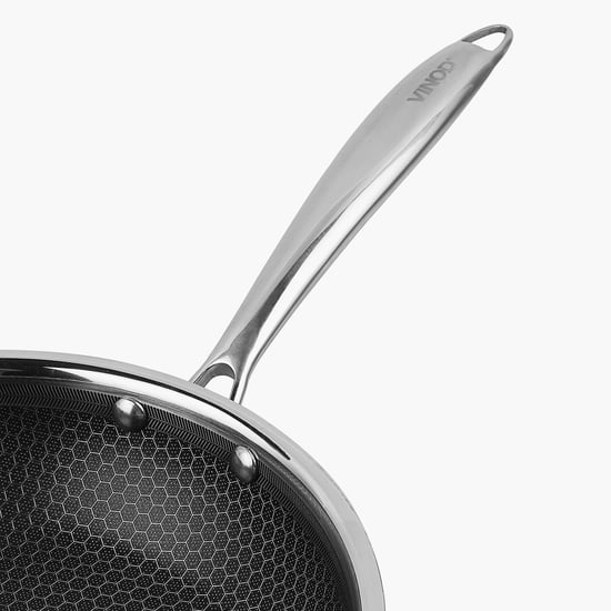 VINOD Platinum Triply Stainless Steel SAS Pro Fry Pan - 20 cm