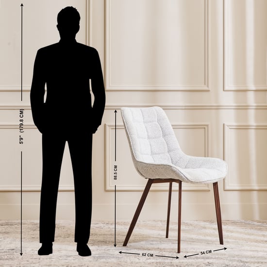 Leyton Set of 2 Fabric Dining Chairs - Beige