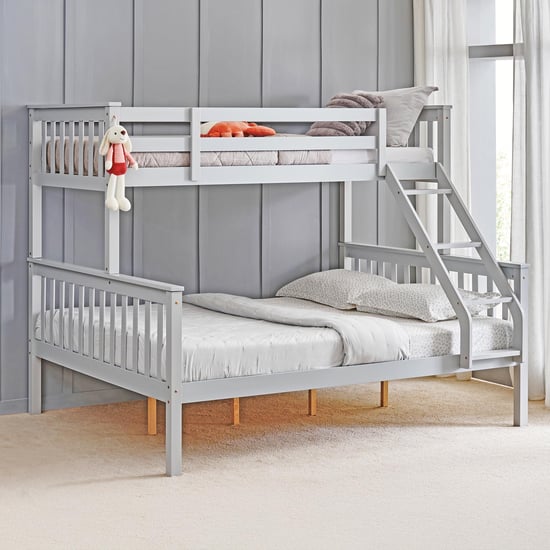 Helios Taylor Coupe Twin Solid Wood Bunk Bed - Grey