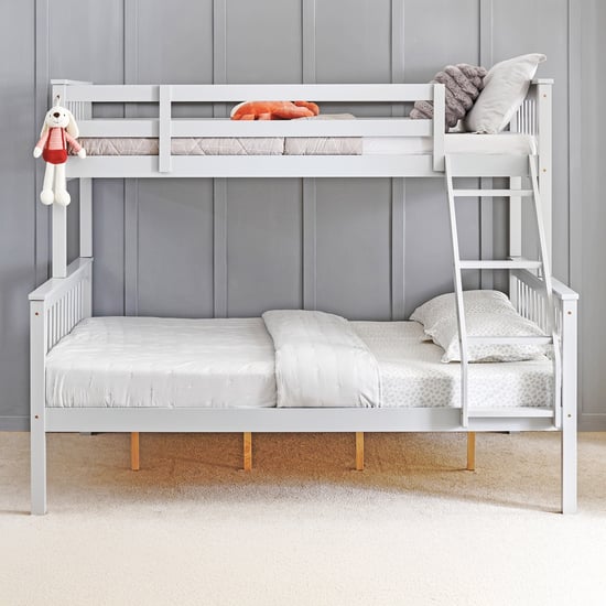 Helios Taylor Coupe Twin Solid Wood Bunk Bed - Grey