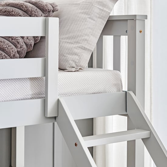 Helios Taylor Coupe Twin Solid Wood Bunk Bed - Grey