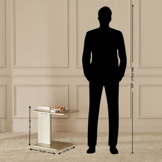 Homeshores End Table - Cream