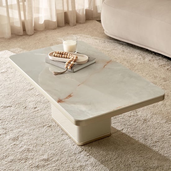 Homeshores Sintered Stone Coffee Table - Cream