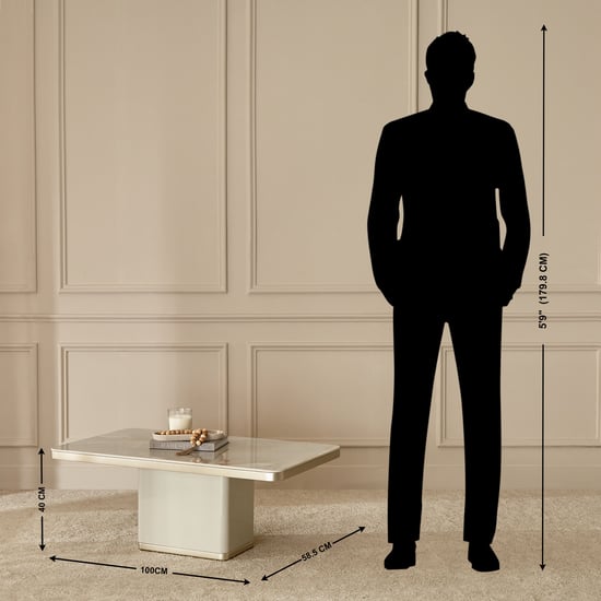 Homeshores Sintered Stone Coffee Table - Cream