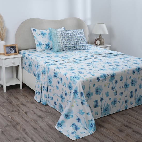 MASPAR Hermosa Cotton 210TC Printed 3Pcs Super King Bedsheet Set