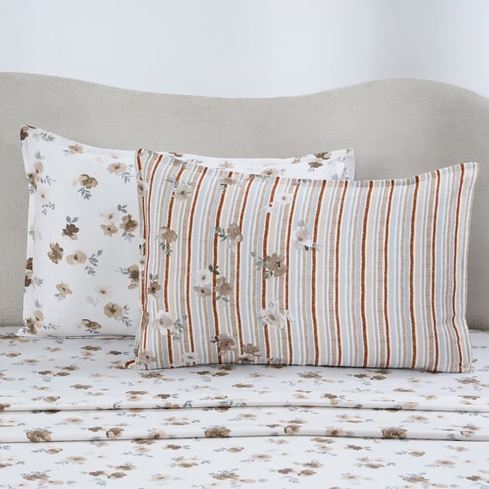 MASPAR Hermosa Cotton 300TC Printed 3Pcs Super King Bedsheet Set