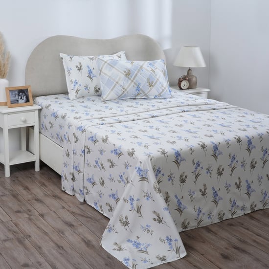 MASPAR Hermosa Cotton 300TC Printed 3Pcs King Bedsheet Set