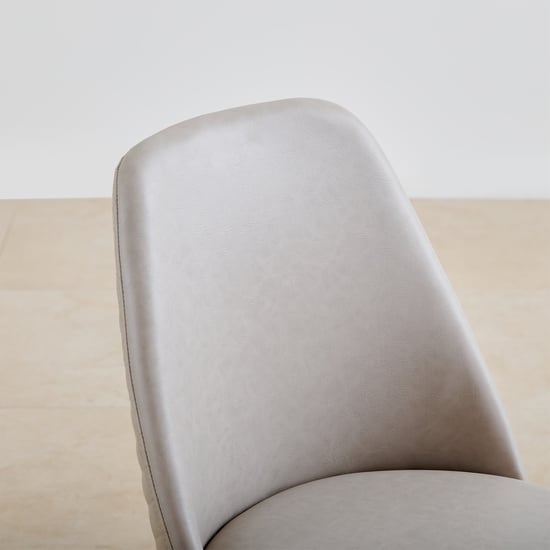 Vegas Faux Marble Top 6-Seater Dining Set with Chairs - Beige and Grey