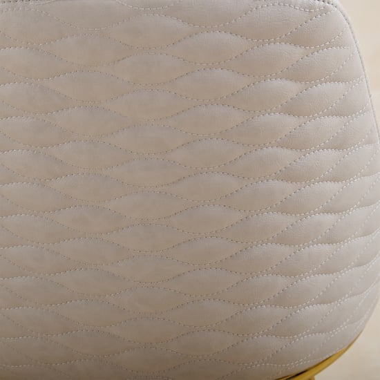 Vegas Faux Marble Top 6-Seater Dining Set with Chairs - Beige and Grey