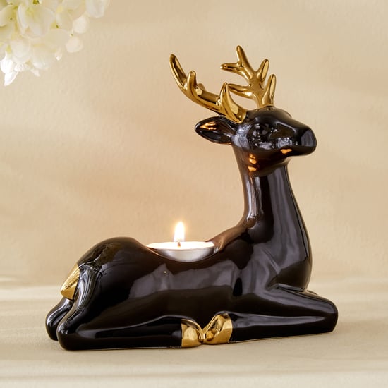 Corsica Brighton Ceramic Reindeer T-Light Holder