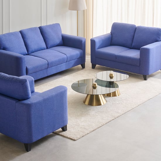 Helios Phantom Fabric 3+2+1 Seater Sofa Set - Blue