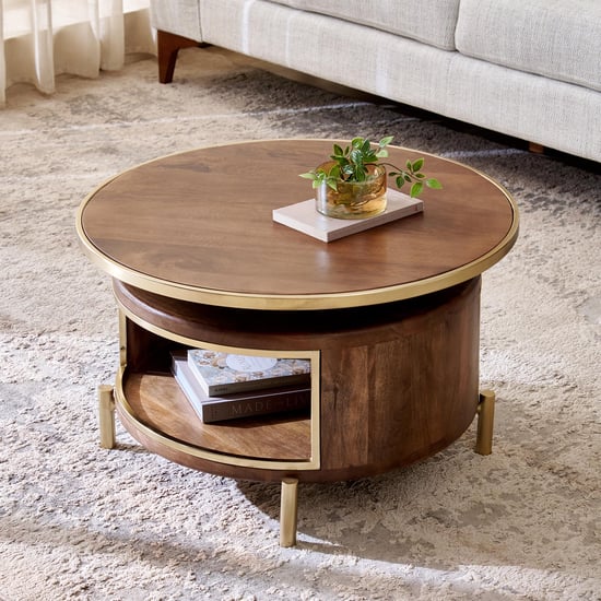 Eclat Mango Wood Coffee Table - Walnut