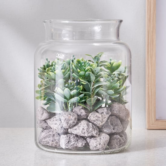 Corsica Tricia Artificial Succulent in Glass Jar