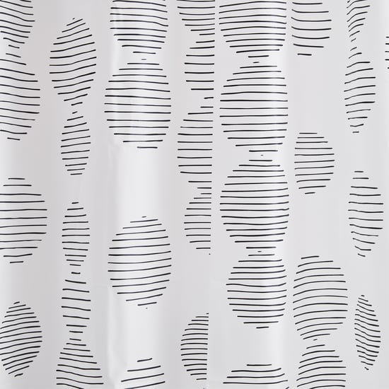 Richmond Coral Printed Shower Curtain with Hooks - 200x180cm