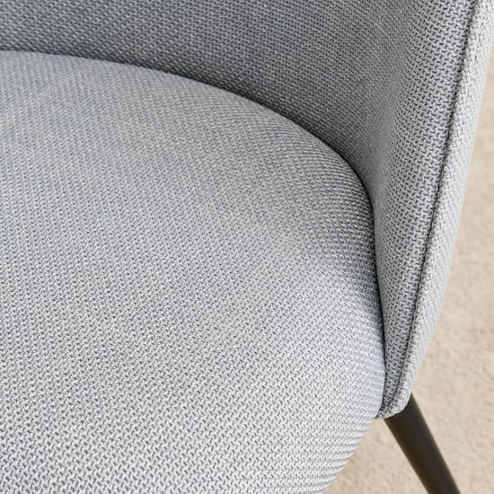 Rika Set of 2 Fabric Dining Chairs - Grey