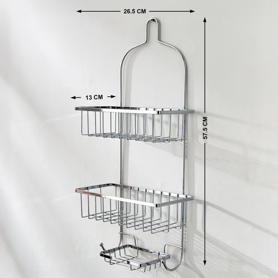 Orion Chester Metal 2-Tier Shower Caddy with Soap Holder