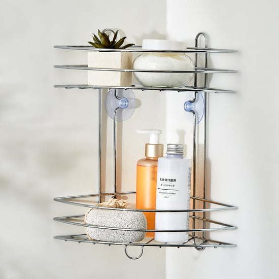 Orion Chester Chrome Metal 2-Tier Corner Shower Caddy