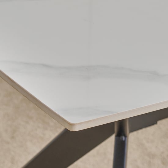Rika Sintered Stone 4-Seater Dining Table - White
