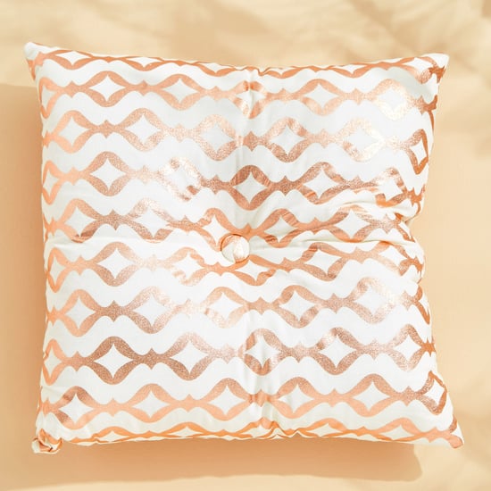 Corsica Dazzle Foil Print Filled Cushion - 36.5x36.5cm