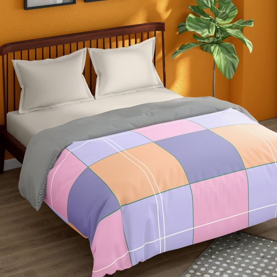 PORTICO Hashtag Cotton Checked Double Comforter