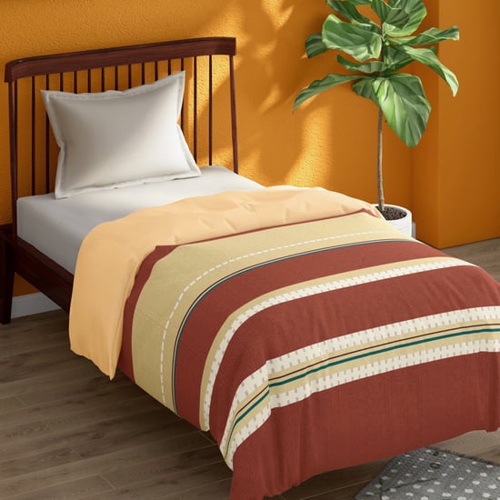 PORTICO Hashtag Cotton Striped Single Comforter