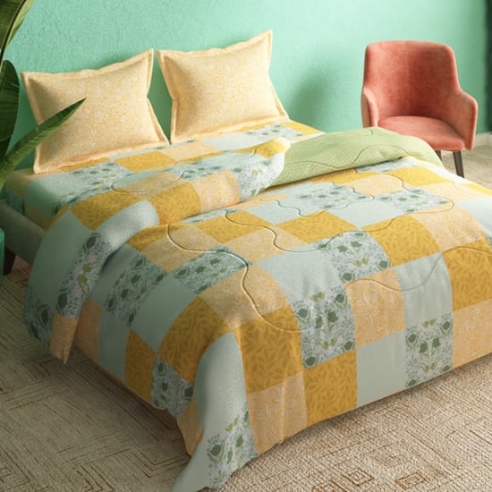 PORTICO Cadence Cotton 4Pcs Printed Double Bed-In-A-Bag Set