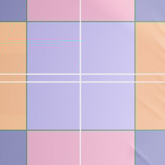 PORTICO Hashtag Cotton 152TC Checked 2Pcs Single Bedsheet Set