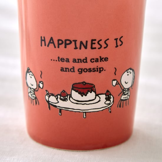 Corsica Happiness Bone China Printed Travel Tumbler with Lid - 300ml