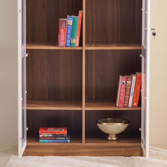 Helios Nolan 2-Door Book Cabinet - Teak