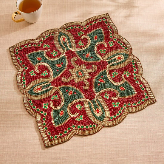 Corsica Moksha Chowkpurna Beaded Placemat