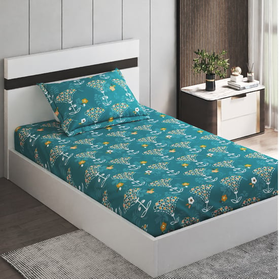 Corsica Juniper Microfibre Printed 2Pcs Single Bedsheet Set