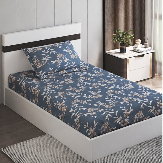 Corsica Juniper Drury Microfibre Printed 2Pcs Single Bedsheet Set