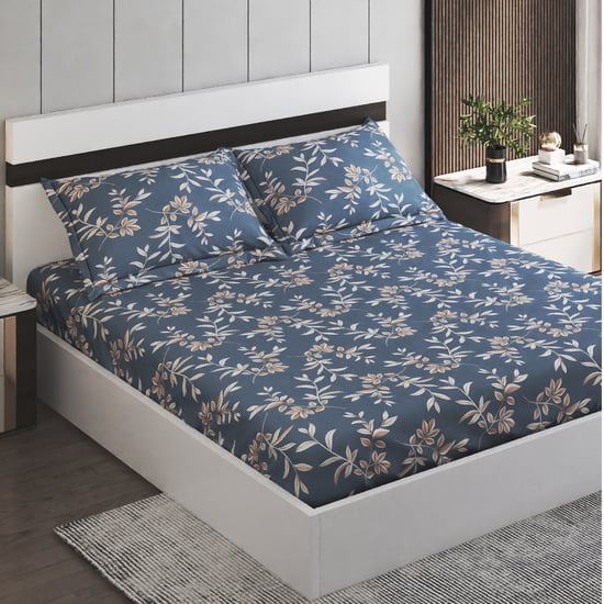 Corsica Juniper Microfibre Printed 3Pcs Queen Bedsheet Set