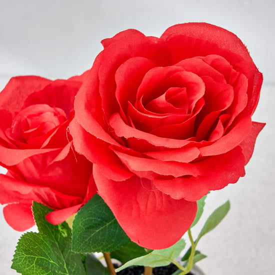 Corsica Artificial Rose Plant in Pot