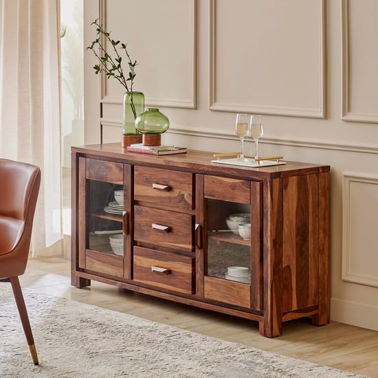 Adana Grand Sheesham Wood Sideboard - Brown