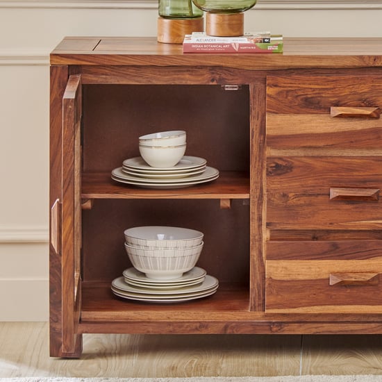 Adana Grand Sheesham Wood Sideboard - Brown