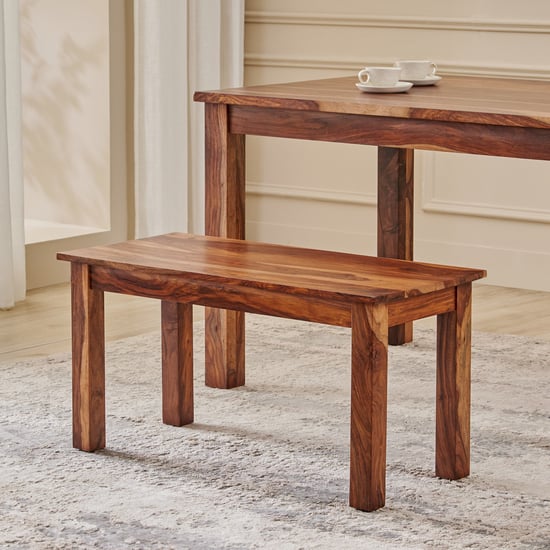 Adana Grand Sheesham Wood Dining Bench - Brown